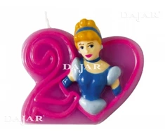 Gimtadienio žvakė 2 princesės DISNEY