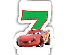 Gimtadienio žvakė 7 automobiliai DISNEY