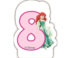 Gimtadienio žvakė 8 Princesės ir gyvūnai DISNEY