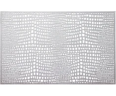 Glamour PVC/PS Stačiakampis sidabrinis stalo kilimėlis 30 x 45 cm AMBITION