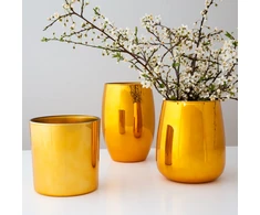 Gold Deco stiklo vaza 20cm AMBITION