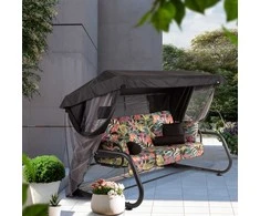 Sodo sūpynės su tinkleliu nuo uodų Venezia Lux Juodas Edition G052-23IB PATIO