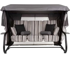Sodo sūpynės su tinkleliu nuo uodų Venezia Lux Juodas Edition C024-06LB PATIO