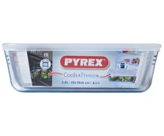 Karščiui atsparus stiklinis indas „PYREX Cook &amp; Freeze“ 36741 | 25x19x8 cm, 2.6 l