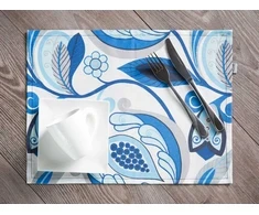 2 Mėlyna Flowers dekoratyvinių padėkliukų rinkinys 30 x 40 cm A055-01LB PATIO