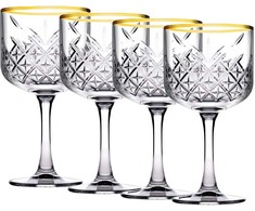 4 Timeless Gold vyno taurių rinkinys 500 ml PASABAHCE