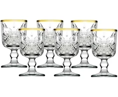 6 Timeless Gold degtinės taurių rinkinys su koteliu, 60 ml, PASABAHCE