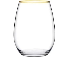Stiklinės Amber Gold Rim Pasabahce 570ml/6vnt.