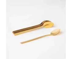 6 Prato desertinių šaukštelių rinkinys, 18,5 cm, auksinės spalvos, AMBITION