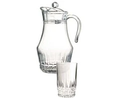 Stiklinio ąsočio ir stiklinių komplektas Lancier Luminarc 1.8L/6vnt.x270ml