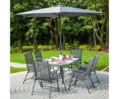 Lauko baldų komplektas PATIO Bordo, antracito