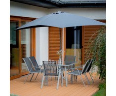 Lauko baldų komplektas PATIO Evora, pilkas