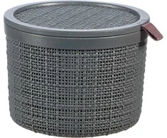 Plastikinė pintinė su dangčiu Jute Curver 2L/17x17x13cm tamsiai pilkas