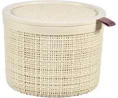 Plastikinė pintinė su dangčiu Jute Curver 2L/17x17x13cm baltas