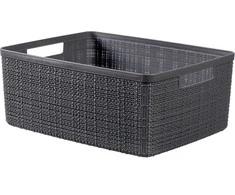 Daiktadėžė CURVER JUTE, 12 l, pilka, 36×28×15 cm