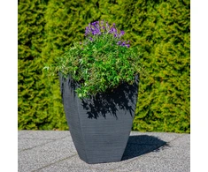 Kvadratinis sodo vazonas 60 cm antracitinis PATIO