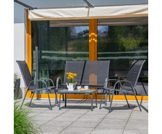 Lauko baldų komplektas Manhattan antracito PATIO sodo baldų komplektas