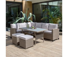 Lauko baldų komplektas Nina cappuccino PATIO technorotango sodo baldų komplektas