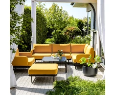 Lauko baldų komplektas Sodo baldų komplektas 6 asmenims Pyrite D042-25DW PATIO