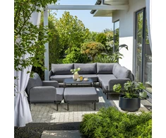 Lauko baldų komplektas Sodo baldų komplektas 7 asmenims Pyrite D060-16EW PATIO
