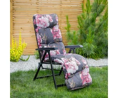 Lena Plus Juodas Edition A098-01IB PATIO sodo fotelis su kėdute