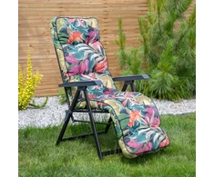Lena Plus Juodas Edition G052-23PB PATIO sodo fotelis su atrama kojoms