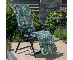 Lena Plus Juodas Edition G058-02PB PATIO sodo fotelis su atrama kojoms