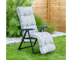 Lena Plus Juodas Edition H039-06PB PATIO sodo fotelis su kėdute