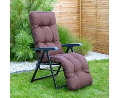 Lena Plus Juodas Edition H047-04PB PATIO sodo fotelis su atrama kojoms