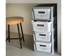 Curver Sourcing | 4 Compartment Wheeled Chest, 11 L, 30 x 36 x 69 cm