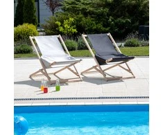 Šezlongas medinis Gozo Comfort kamuoliukas PATIO