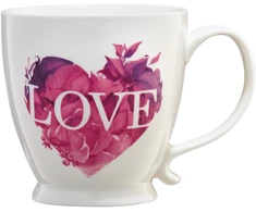 Love Letters Rožinė Heart Puodelis ant pėdos 400 ml AMBITION