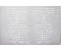 Glamour PVC/PS Stačiakampis sidabrinis stalo kilimėlis 30 x 45 cm AMBITION