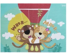 PVC/PS Mimi ir Alex stalo kilimėlis 30 x 40 cm balionas AMBITION JUNIOR
