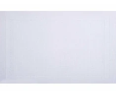 Aksominis PVC/PS stalo kilimėlis 45 x 30 cm baltas AMBITION