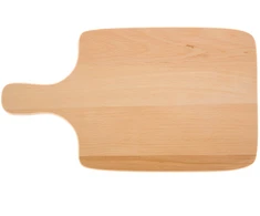Medinė stačiakampė pjaustymo lentelė su rankena Woody 34 x 20 cm DOMOTTI