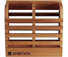 Medinis virtuvės organizatorius Natural 2 skyrių 16 x 7 x 14 cm AMBITION