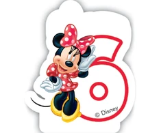 Minnie Cafe gimtadienio žvakė 6 DISNEY