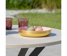 Myhome Dekoratyvinis dubuo Soft Gold Rožinė 25 x 25 x 5 cm MANO NAMAI
