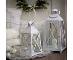 Myhome Lampion Baltas Decor 17,2x17,2x37 cm MANO NAMAI