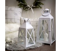 Myhome Lampion Baltas Decor 22,8 x 22,8 x 50 cm MANO NAMAI