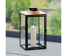 Myhome Lampion Dark Leather 21 x 21 x 40 cm MANO NAMAI