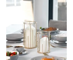 Myhome Lampion Golden Line 11,3 x 11,3 x 18,5 cm MANO NAMAI