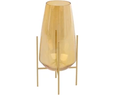 Myhome Lampion / Świecznik Gold 15 x 15 x 32,5 cm MANO NAMAI