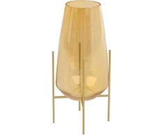 Myhome Lampion / Świecznik Gold 15 x 15 x 32,5 cm MANO NAMAI