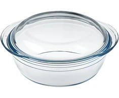 Orkaitėms atsparus indas apvalus su dangteliu 1,4 l OCUISINE