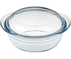 Orkaitėms atsparus indas apvalus su dangteliu 1,4 l OCUISINE