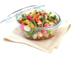 Orkaitėms atsparus indas su dangteliu 1,3 l 4in1 apvalus PYREX