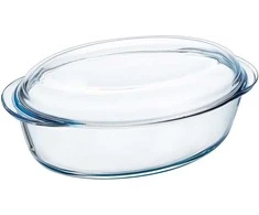 Orkaitei atsparus indas su dangčiu 4 l Slow Cook ovalus PYREX