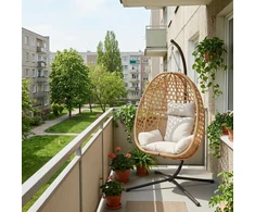 Nicodem smėlio spalvos PATIO kokoninis pakabinamas krėslas